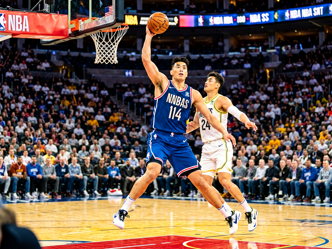 NBA篮球联赛比赛场景，展示美国职业篮球联赛